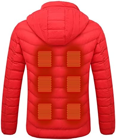 Jachetă încălzită ZCVBOCZ pentru bărbați și femei, plus dimensiune încălzire în aer liber, geacă caldă rezistentă la vânt,