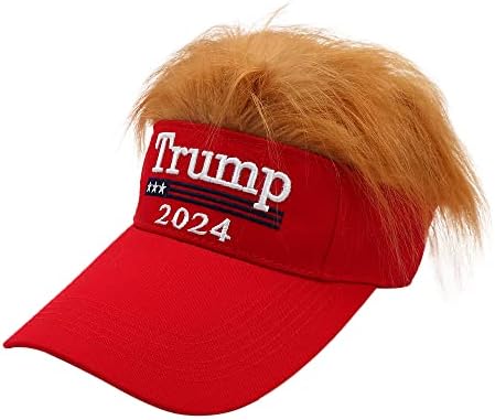 Trump 2024 pălărie brodată ultra maga Trump păr roșu pălărie conservatoare Republican amuzant FJB Capac reglabil pentru bărbați