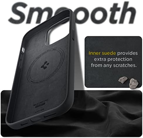 Spigen Silicon Fit compatibil cu MagSafe proiectat pentru carcasa iPhone 14 Pro - Negru