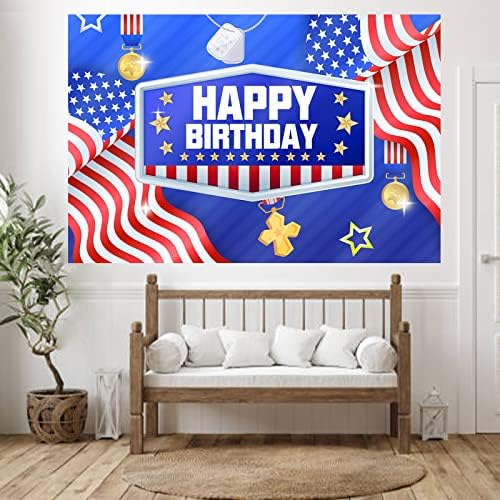 La mulți ani American National Memorial Day Banner fundal roșu alb albastru dungă stele baloane patriotice tema Decor decoratiuni