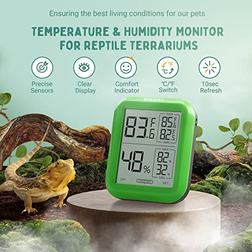 Termometru pentru terariu reptile Inkpet higrometru cu afișaj Digital record Max/min pentru accesorii pentru rezervoare de
