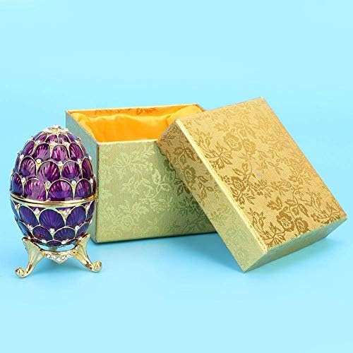 Cutie de depozitare a bijuteriilor, emailat de ouă de Paște Vintage bijuterii Organizator de bijuterii Trinket Cutie Crafturi