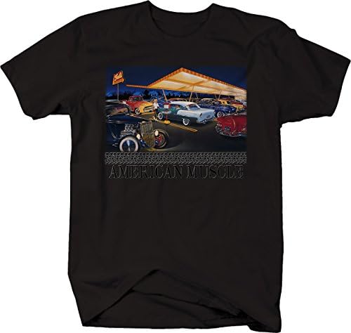 American Muscle Classic Hotrod Car Camion Drive-In Cruise Graphic Tricou pentru bărbați