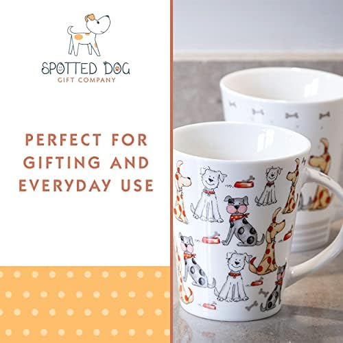 Cani de câine de companie de cadouri pentru câini pentru iubitorii de Câini, Cute Dogs Themed Tea Coffee cești Set 4, ceramică