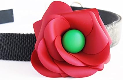 Pet Me With Love The Bloom Collar Flower Accesory - One Size - Roșu