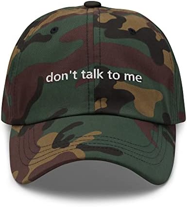 Pălării montate pentru bărbați pentru femei pălării tată - șapcă de baseball unisex din bumbac cu nu vorbește cu mine minimalist
