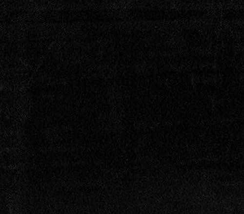 Velboa Fabric Faux Fake blană solidă Negru / 60 lățime / vândut de curte