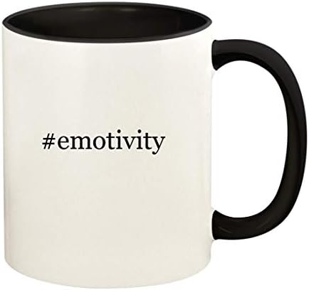 Cadouri KNICK KNACK Emotivitate - Hashtag Hashtag Mânerul colorat din ceramică și în interiorul cani de cafea, negru