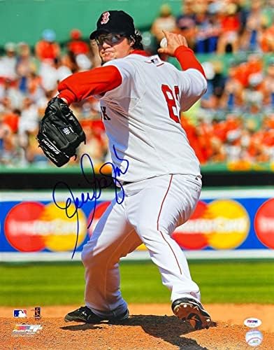 Eric Gagne Boston Red Sox a semnat 16x20 Foto PSA Z12064 - Fotografii MLB autografate
