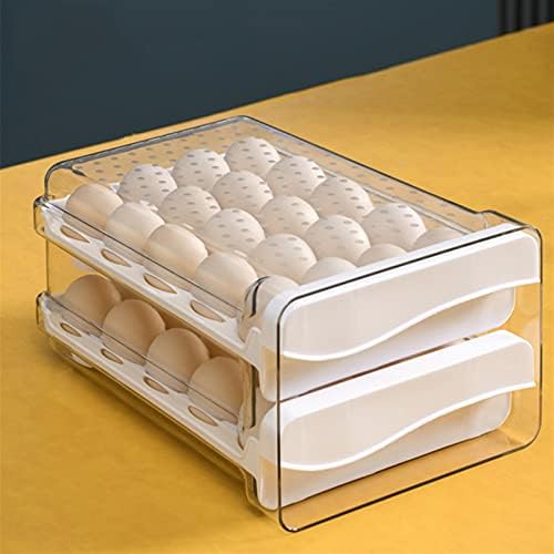 Cutie de depozitare a ouălor de uz casnic sertar-Tip frigider cutie de depozitare din Plastic Transparent 40 grilă cutie cu