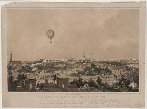 HistoricalFindings Foto: The Fancy Fair, Prince's Park, Liverpool, august 1849, Anglia, Festival, Balloon, 1849