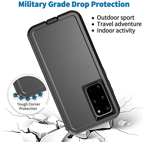 Caz Bisbkrar Defender pentru Samsung Galaxy S20 plus 5g 6,7 inch, carcasă telefonică [grad militar] 3 în 1 protecție rezistentă