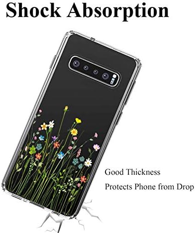 Carcasă UNOV Galaxy S10 Clear cu design moale TPU Absorbție șocantă subțire Slim Model Floral Model Floral Capac din spate
