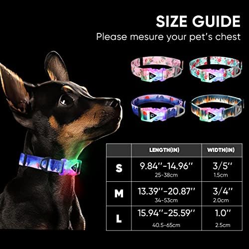 Gulere de câine LED TIMOS Lumina Impermeabilă Gulere pentru câini, reglabile pentru câini mici medii mari ...