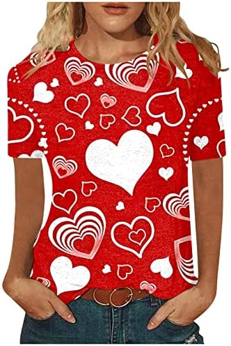 Femei drăguți dragoste inimă tops adolescent Valentines tricou dragoste inimă scrisoare imprimare hanorac pulover tops bluză