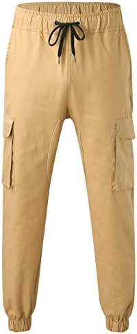 Pantaloni Cargo pentru bărbați, Joggers de modă pentru bărbați pantaloni sport de culoare Pantaloni Casual din bumbac pantaloni