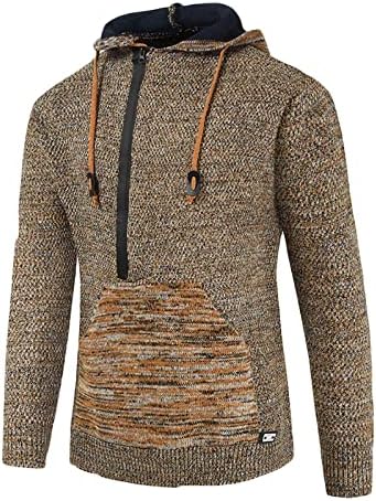 2022 Fashion Pullover pentru pulovere cu glugă masculină cu glugă pentru bărbați, haină plană tricotată, plus dimensiune, sacou