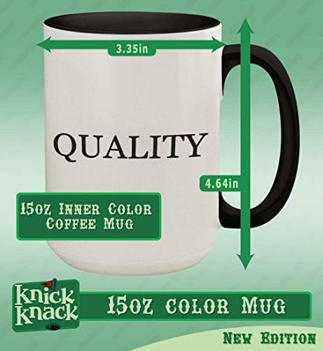 Cadourile Knick Knick au beneficiu? - 15 oz, colorat ceramică în interior și mâner, ceașcă de cană de cafea, negru