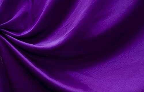 Coșul de DESIGN Purple Plain crep satin Fabric pachet de 1 metru lățime 43 inci-109 cm  pentru Arte și meserii, DIY, cusut