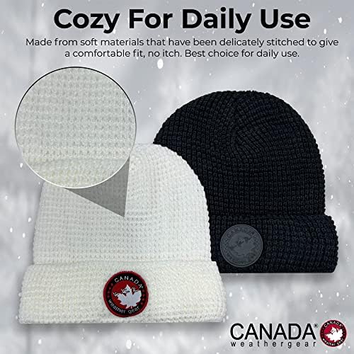CANADA vremea GEAR tricotate femei pălărie - singur iarna Beanie pălărie - moale și cald roșu Logo-ul manseta iarna pălărie