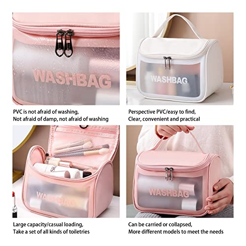 Make Up Cases Big NOU transparent machiaj pentru femei scrub pungă de spălare pu flip spălare pungă pvc pungă portabilă translucidă