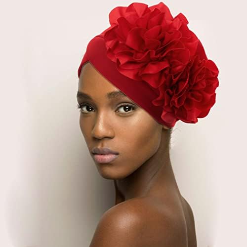 Urieo Flower Turban Head Wrap Vintage Headwrap Hats eșarfă elastică pentru femei pentru femei
