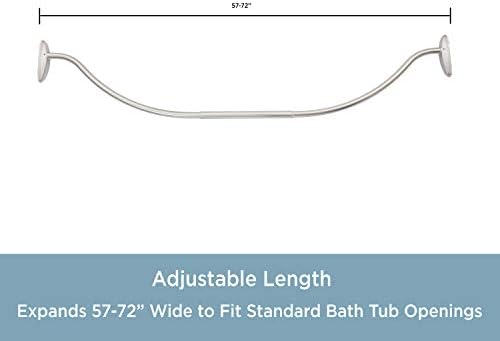 Kenney Twist & Fit No Instrument TOD CURBED TENSIUNE CURTAIN ROD, NICEU